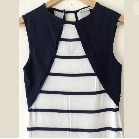 Zara WB Collection Striped Keyhole Back Knit Top S - Picture 2 of 4